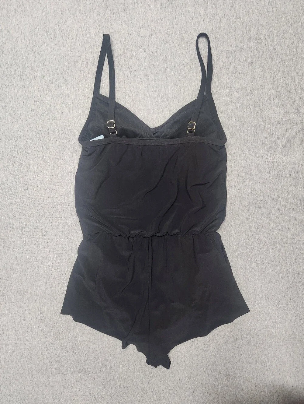 Shade & Shore Swim Romper One‑Piece Swimsuit – Black S NWT
